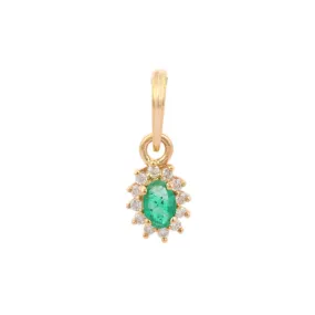 14K Gold Emerald Pendant