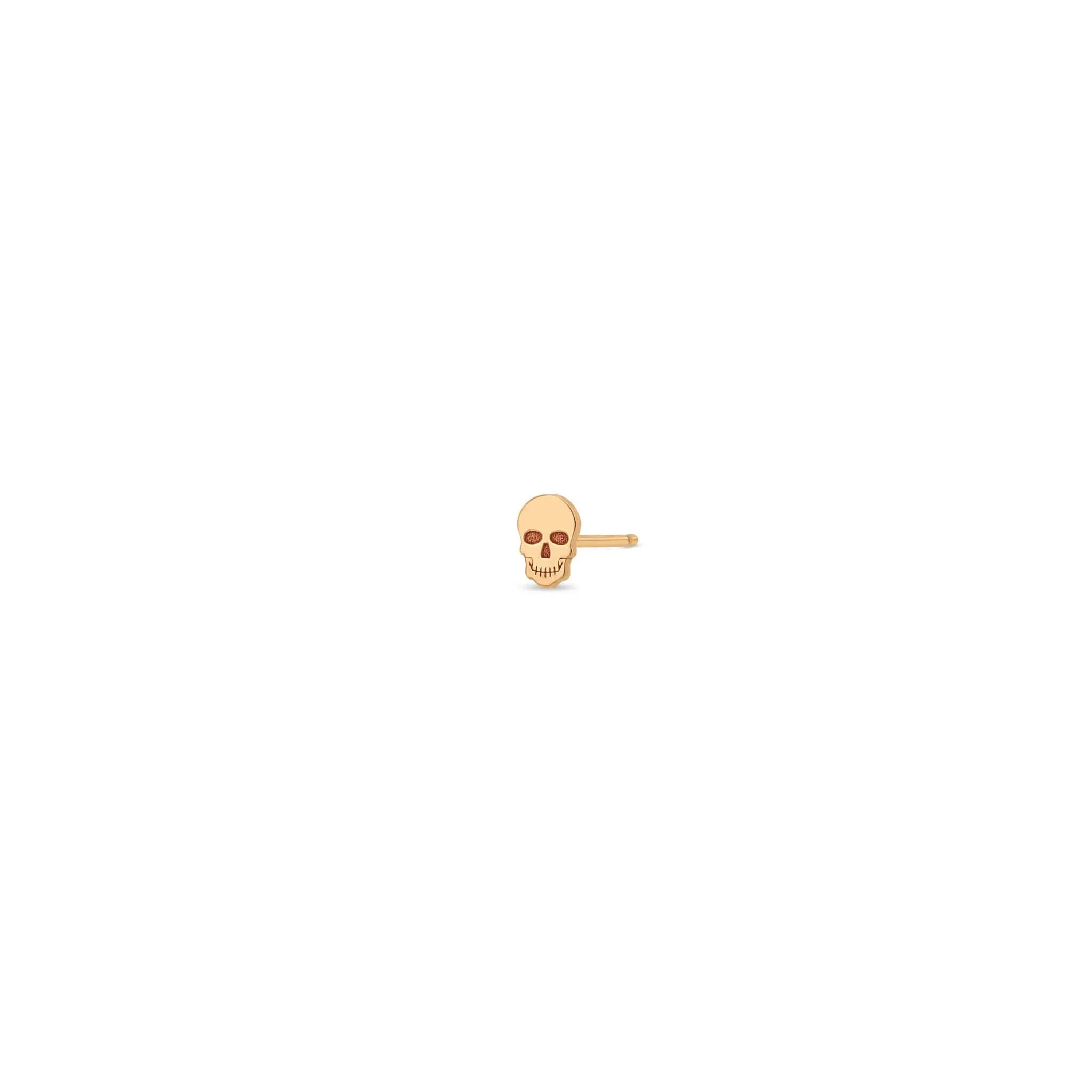 14k Itty Bitty Skull Stud