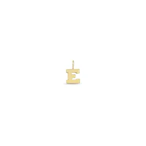 14k Single Large Initial Letter Charm Pendant