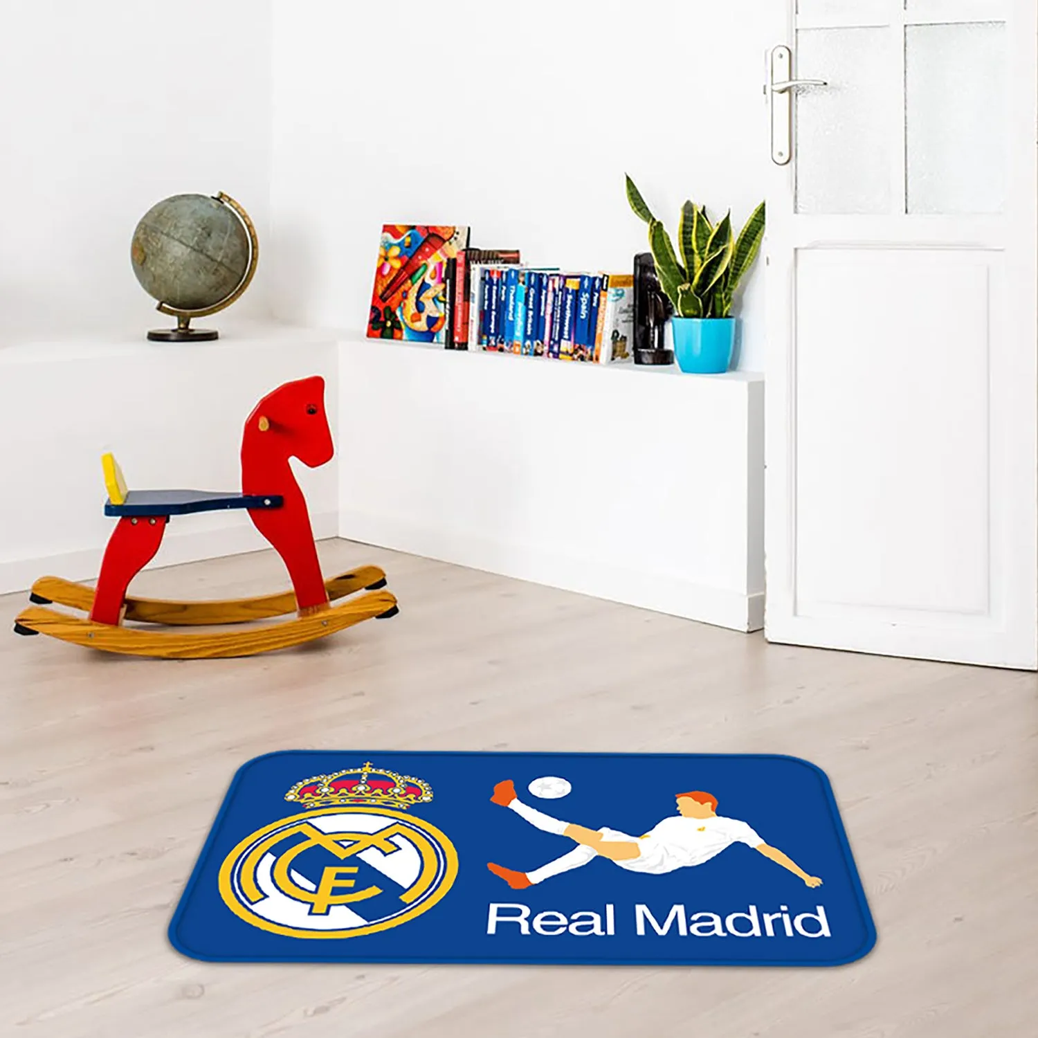 Alfombra Azul Dormitorio Real Madrid