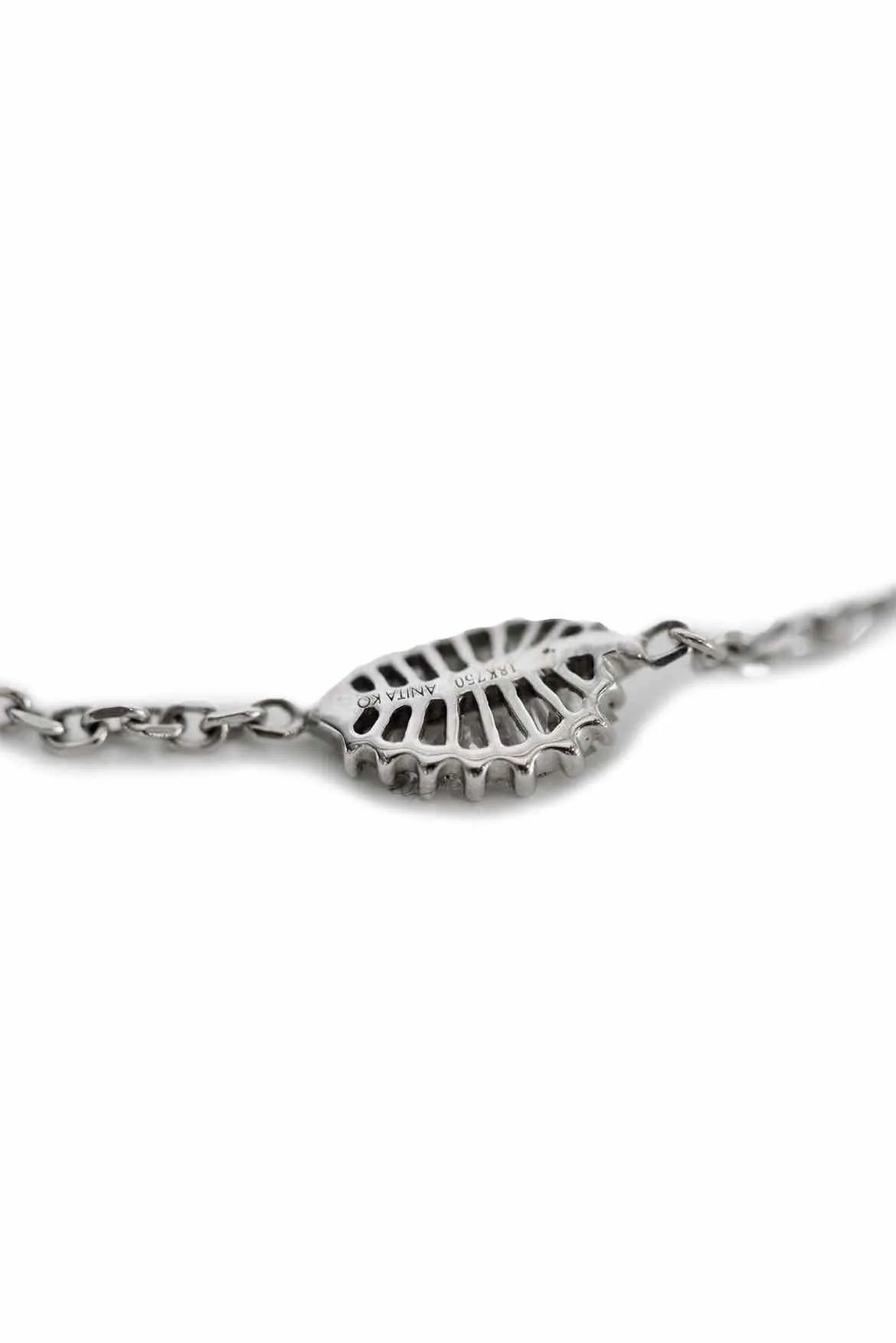 Anita Ko 18KT White Gold Palm Leaf Bracelet