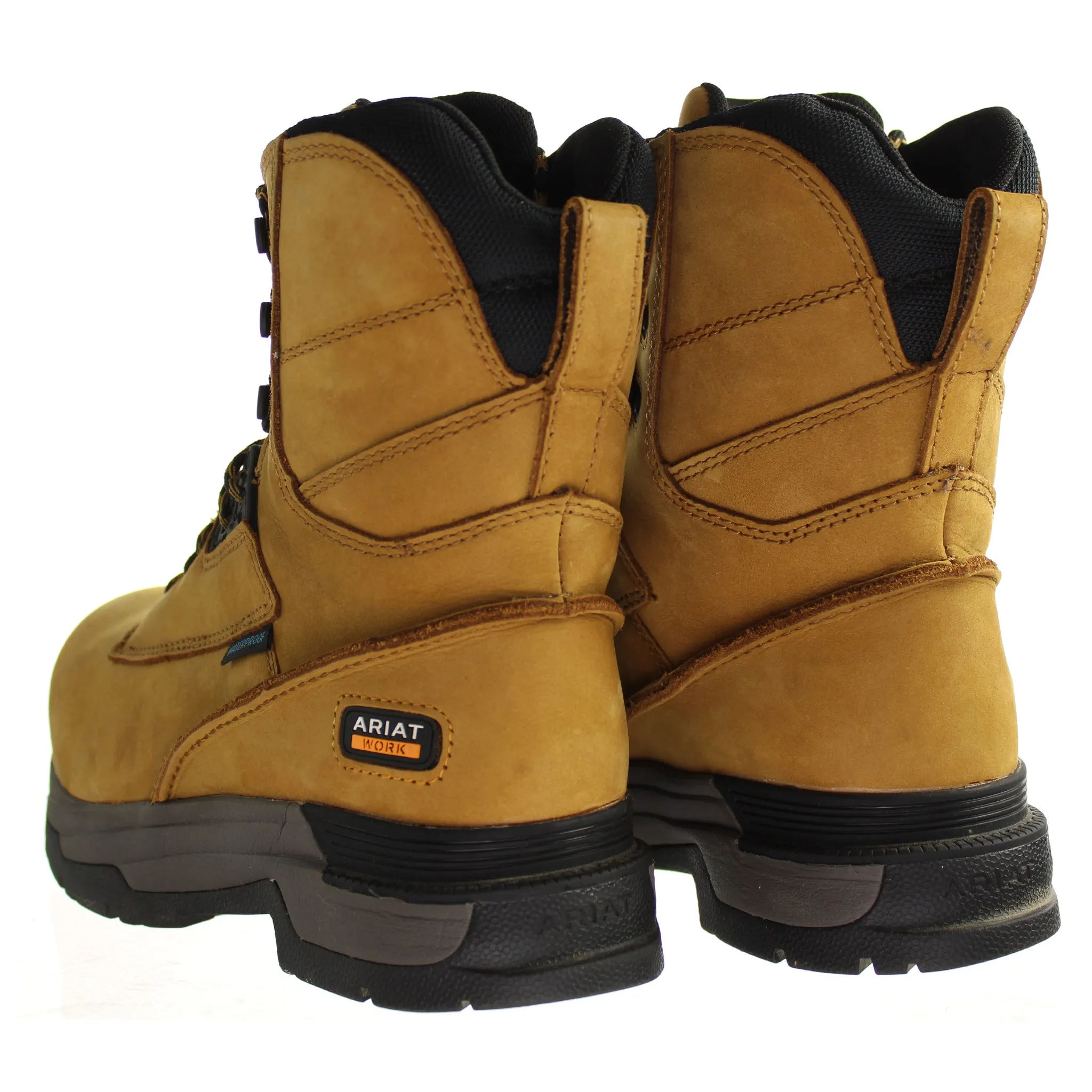 Ariat MasterGrip 8" Mens Wheat Safety Boots