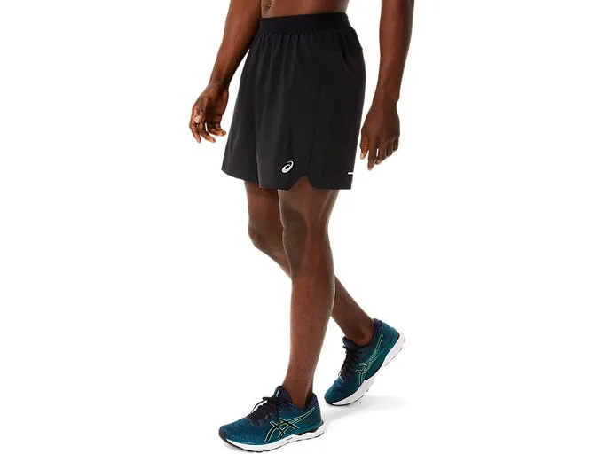 Asics Mens 2 in 1 7 Inch Shorts - Black/Grey