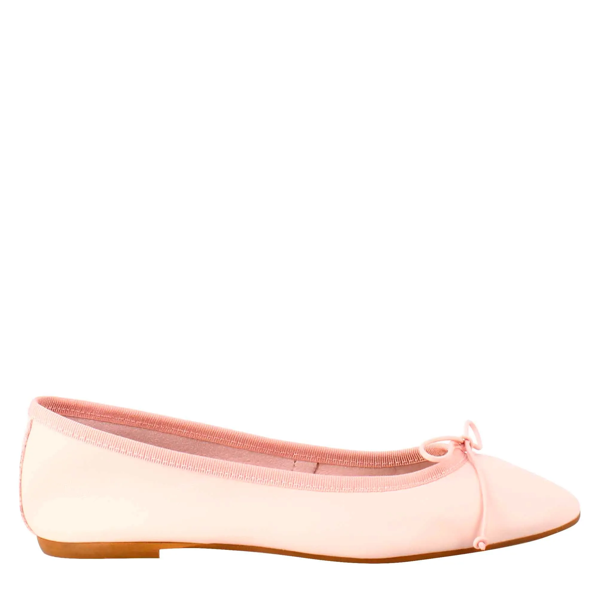 Ballerine leggere da donna color cipria in pelle liscia