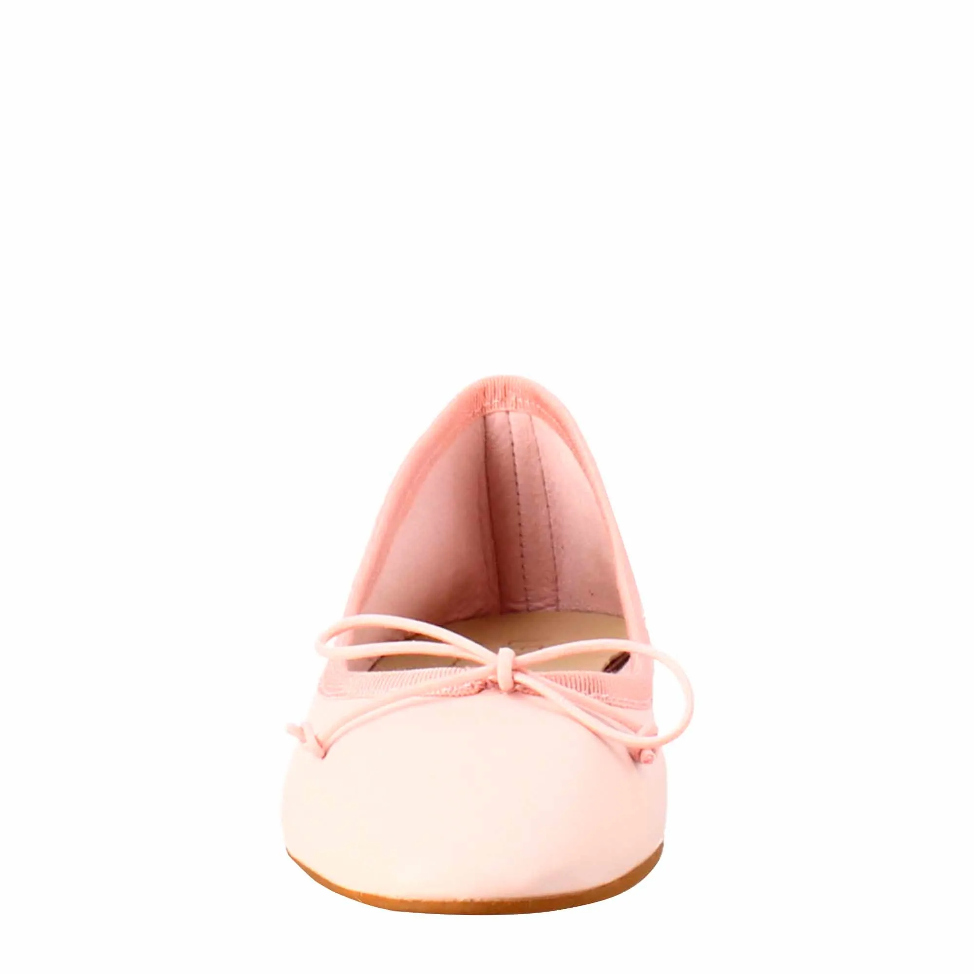 Ballerine leggere da donna color cipria in pelle liscia