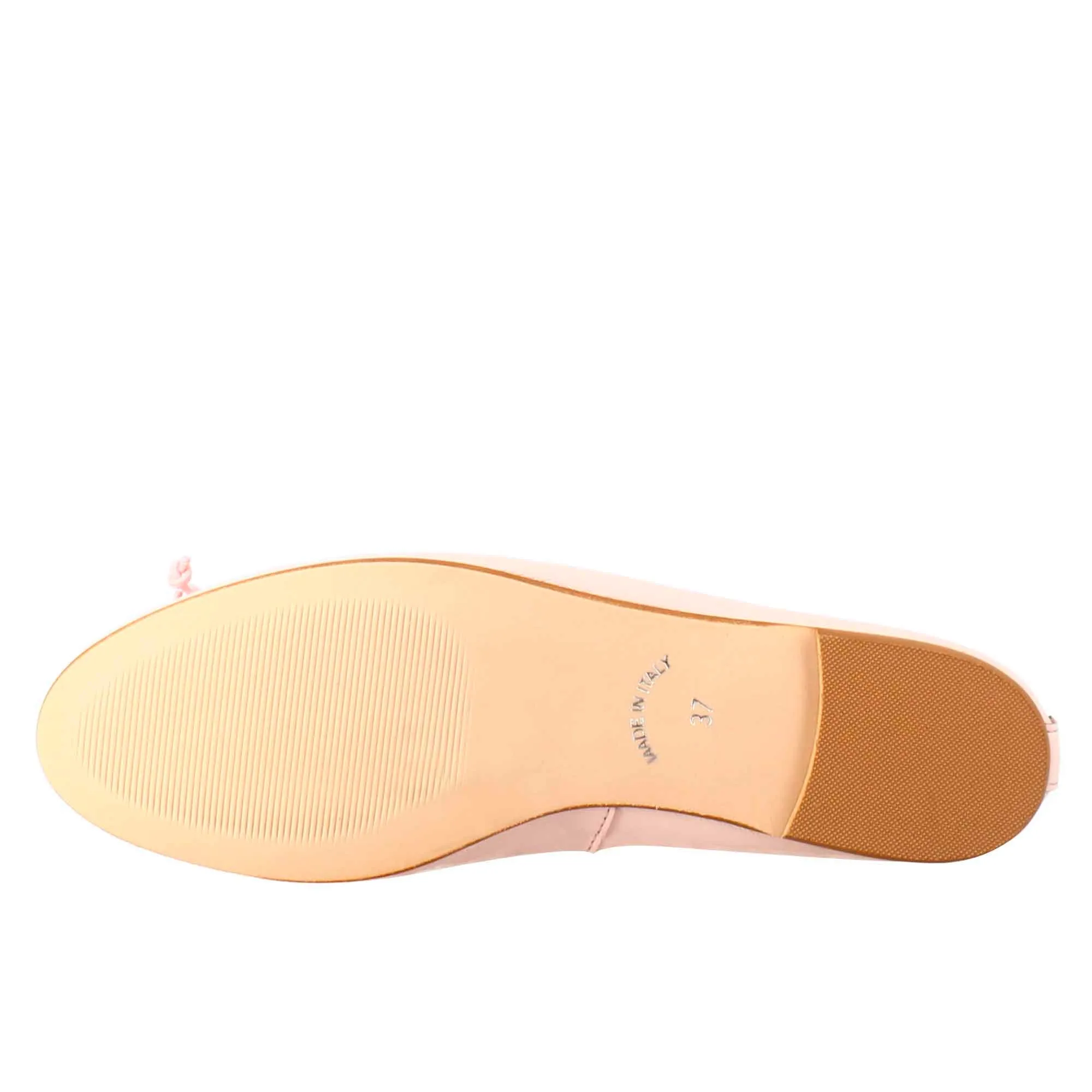 Ballerine leggere da donna color cipria in pelle liscia