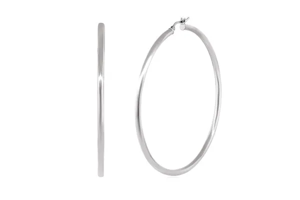 Better Jewelry Hoop Earrings .925 Sterling Silver 3mm