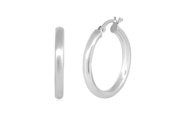 Better Jewelry Hoop Earrings .925 Sterling Silver 3mm