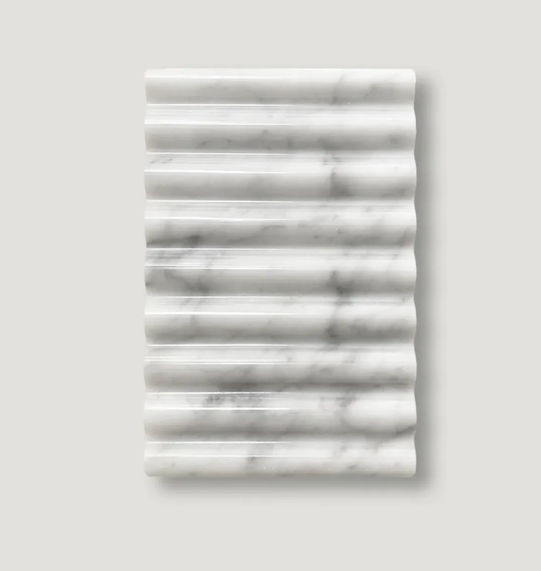 BINU BINU: Marble Soap Dish - Carrara Marble