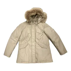 Censured Women's winter jacket with hood and fur CW 1784 T BR2 16 beige