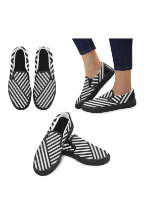 Cool Stripes Men's Slip-on Canvas Shoes