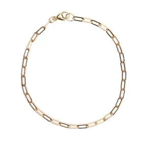 Dainty Chain Link Bracelet 6x3mm - 7