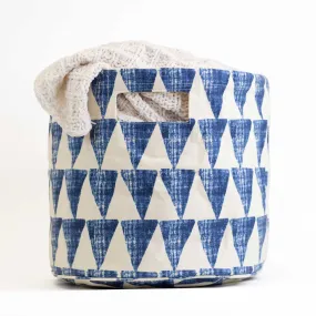 Dede Blue Canvas Basket