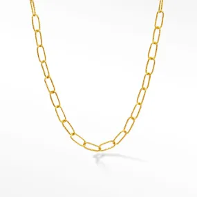 Elite Textured Paper clip Gold Vermeil Chain