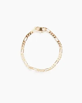 Figaro Bracelet in 14K Plated Brass