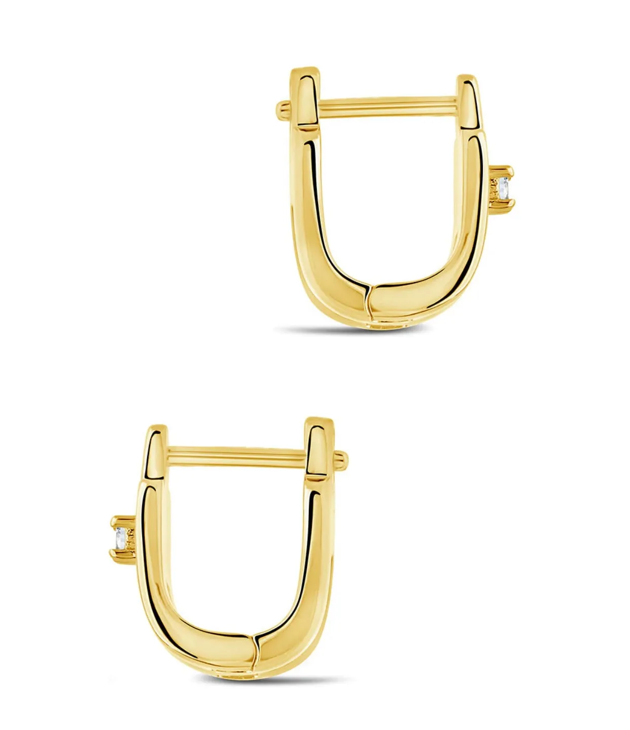 GOLD ZELLA HUGGIE HOOPS