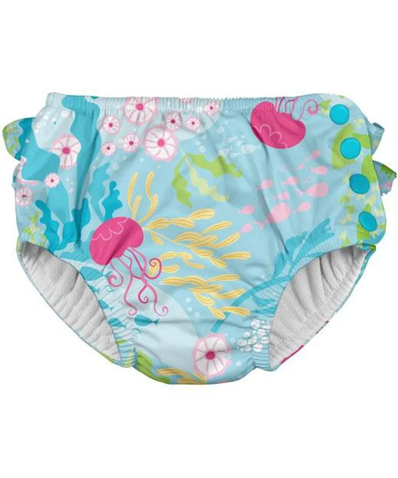 Green Sprouts Aqua Coral Reef Snaps Reusable Swim Nappy