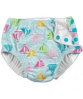 Green Sprouts Aqua Sailboat Sea Snaps Reusable Swim Nappy