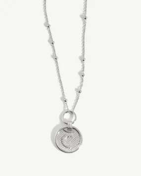 Initial Pendant Necklace  - Initial C | Sterling Silver