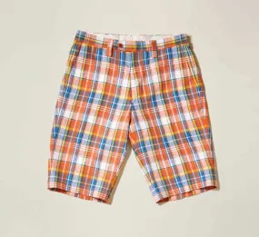 Inserch Premium Linen Plaid Print Short P21906-29 Orange