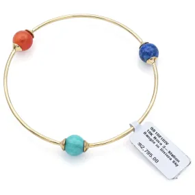 Ippolita 18K Yellow Gold Nova 3-station Bangle Bracelet Riviera Sky $2795 MSRP