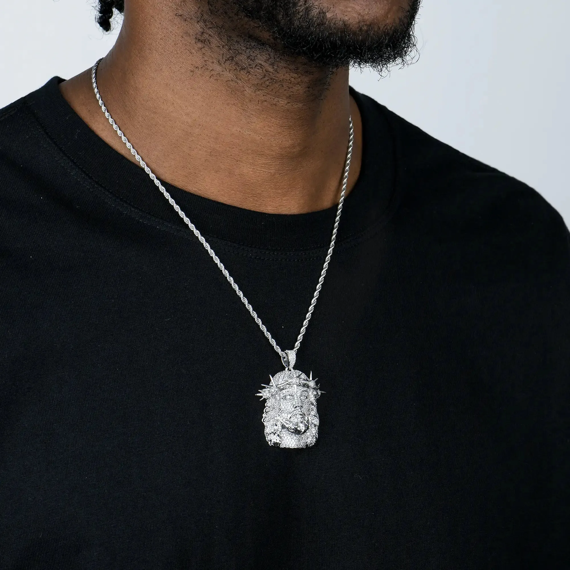 Jesus Piece Iced Pendant