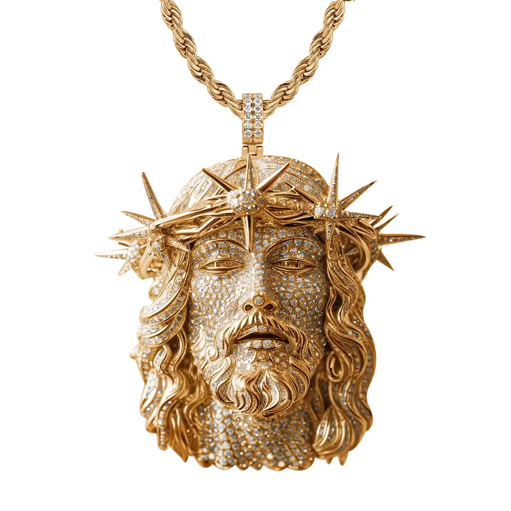 Jesus Piece Iced Pendant