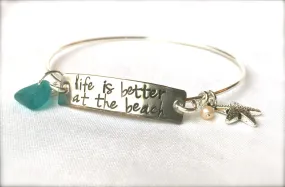 Life Is Better At The Beach Bracelet, Beach Jewelry, Natashaaloha