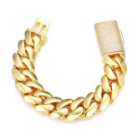 Miami Cuban Link Bracelet With CZ Clasp