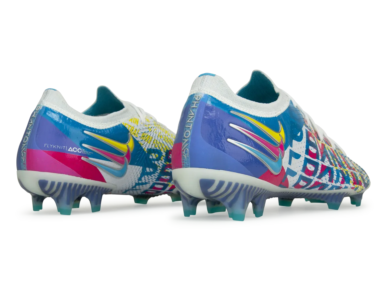 Nike Men's Phantom GT Elite 3D FG White/Pink/Yellow/Blue