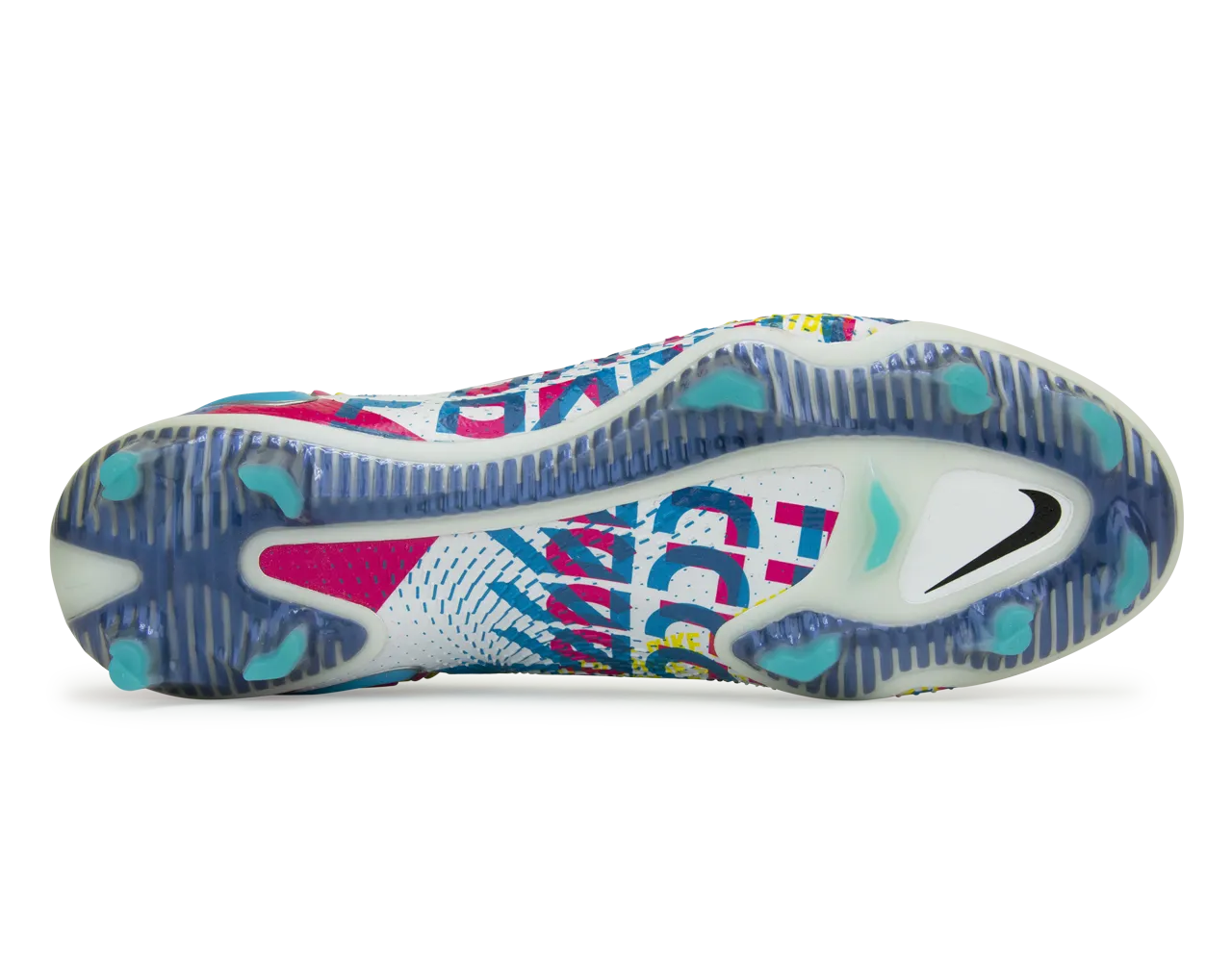 Nike Men's Phantom GT Elite 3D FG White/Pink/Yellow/Blue