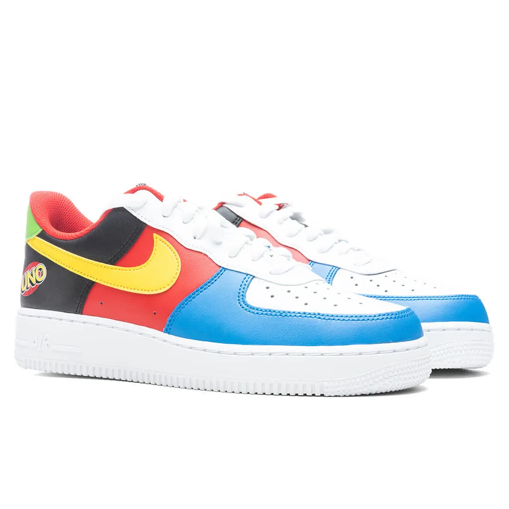 Nike x UNO Air Force 1 '07 - White/Yellow Zest/University Red