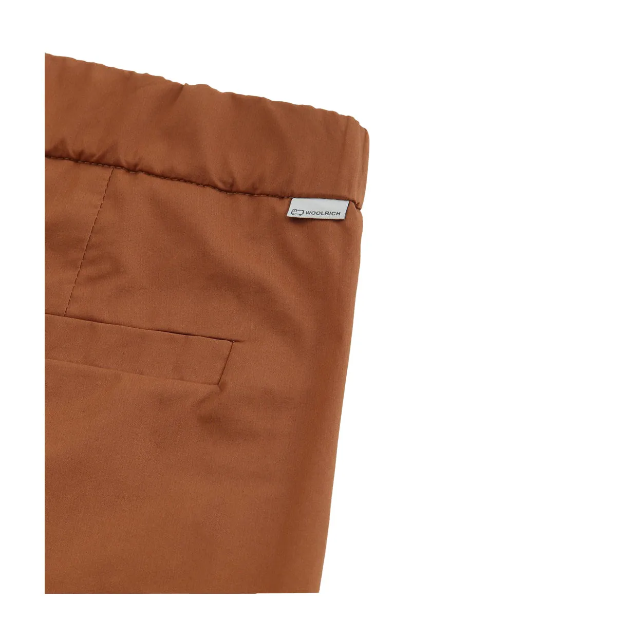 Pantaloni Donna Woolrich Popeline Cotone Marrone