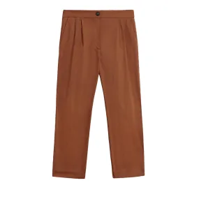 Pantaloni Donna Woolrich Popeline Cotone Marrone