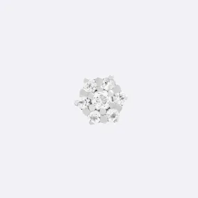 Peony - 14K WHITE - White Topaz