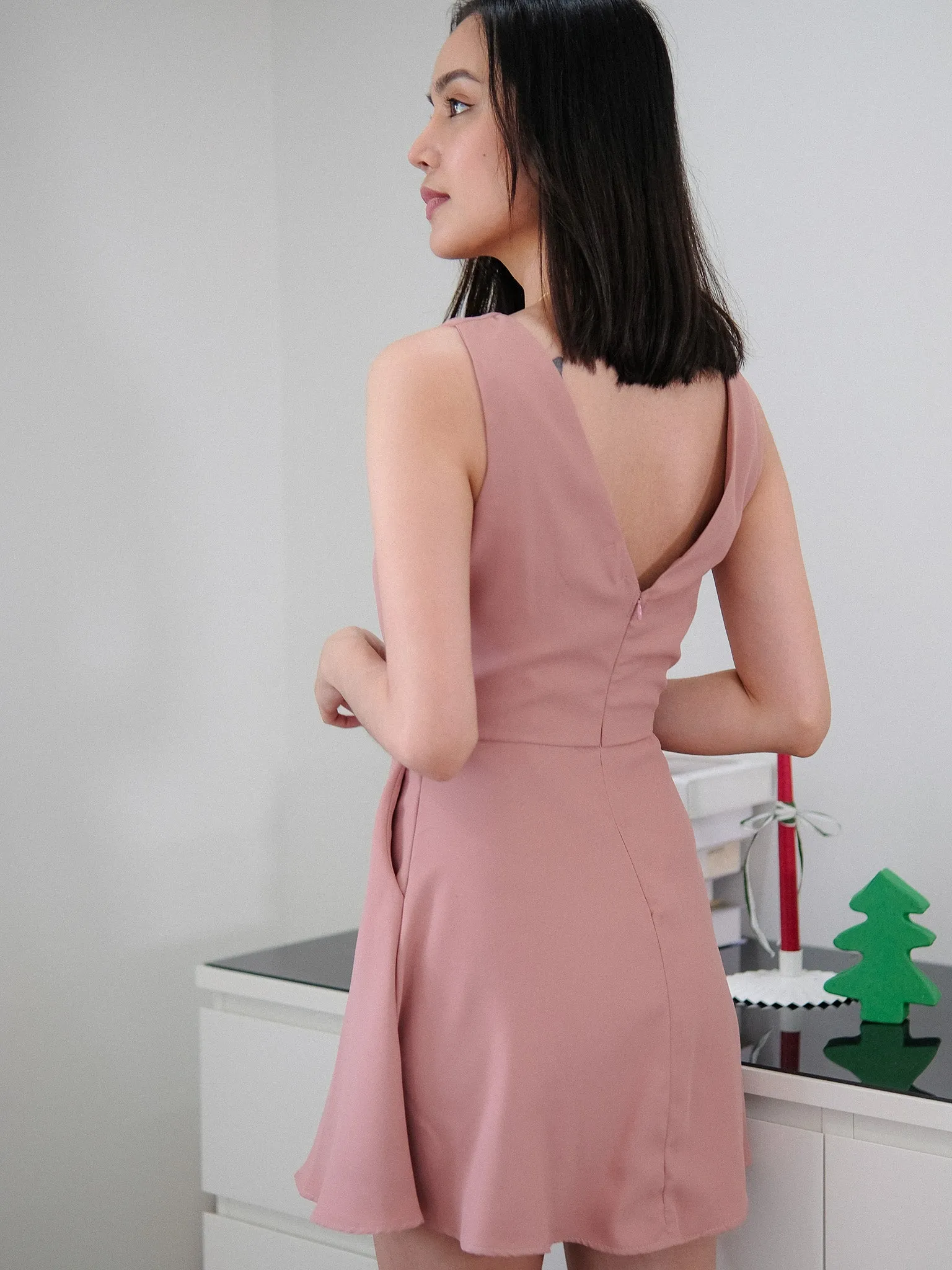 Phoebe Mini Dress - rose pink