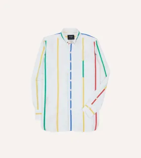 Primary Stripe Poplin Button-Down Fun Shirt