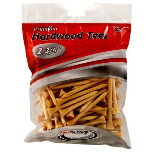 ProActive Premium Sports Hardwood Golf Tees 2.75