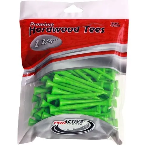 ProActive Premium Sports Hardwood Golf Tees 2.75