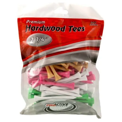 ProActive Premium Sports Hardwood Golf Tees 2.75