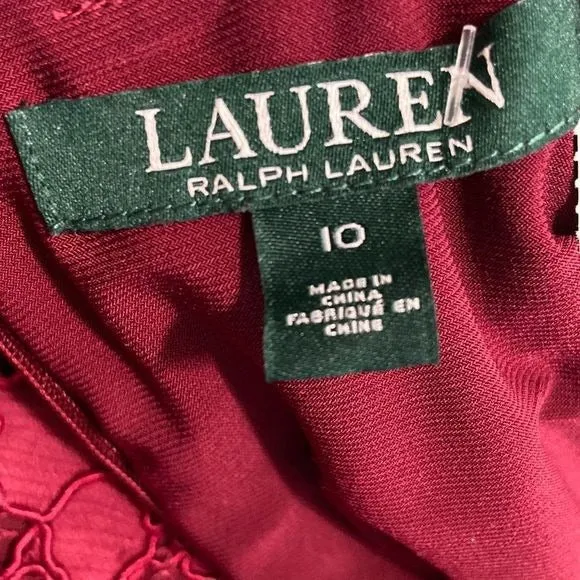 RalphLaurenWine Lace Gown