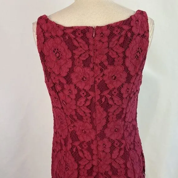 RalphLaurenWine Lace Gown