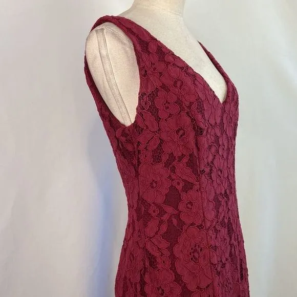 RalphLaurenWine Lace Gown