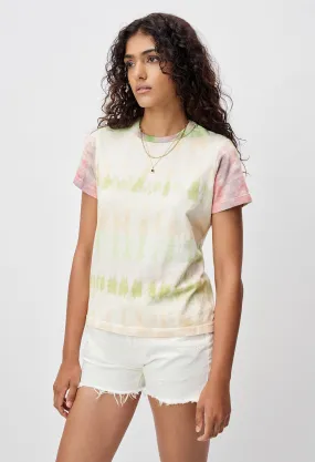 Reconstructed Tie Dye Tee / Peach Multi