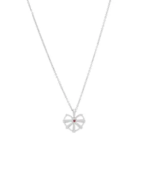 Ribbon Heart Necklace - Sterling Silver (PRE-ORDER)