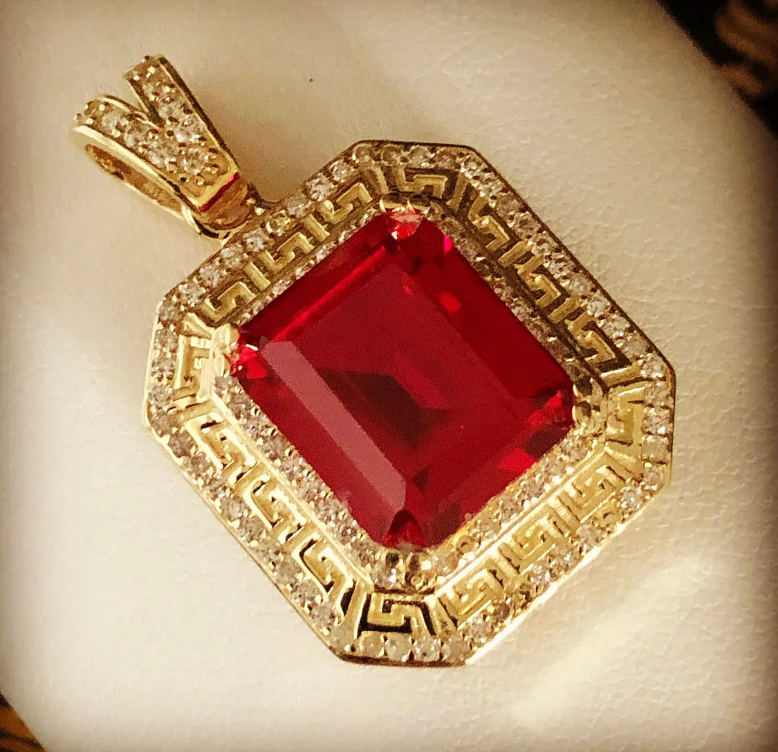 Ruby red pendant P80