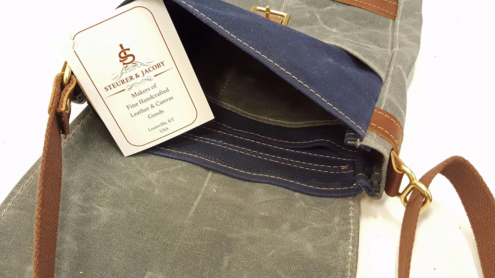 Satchel - Charcoal Gray and Navy