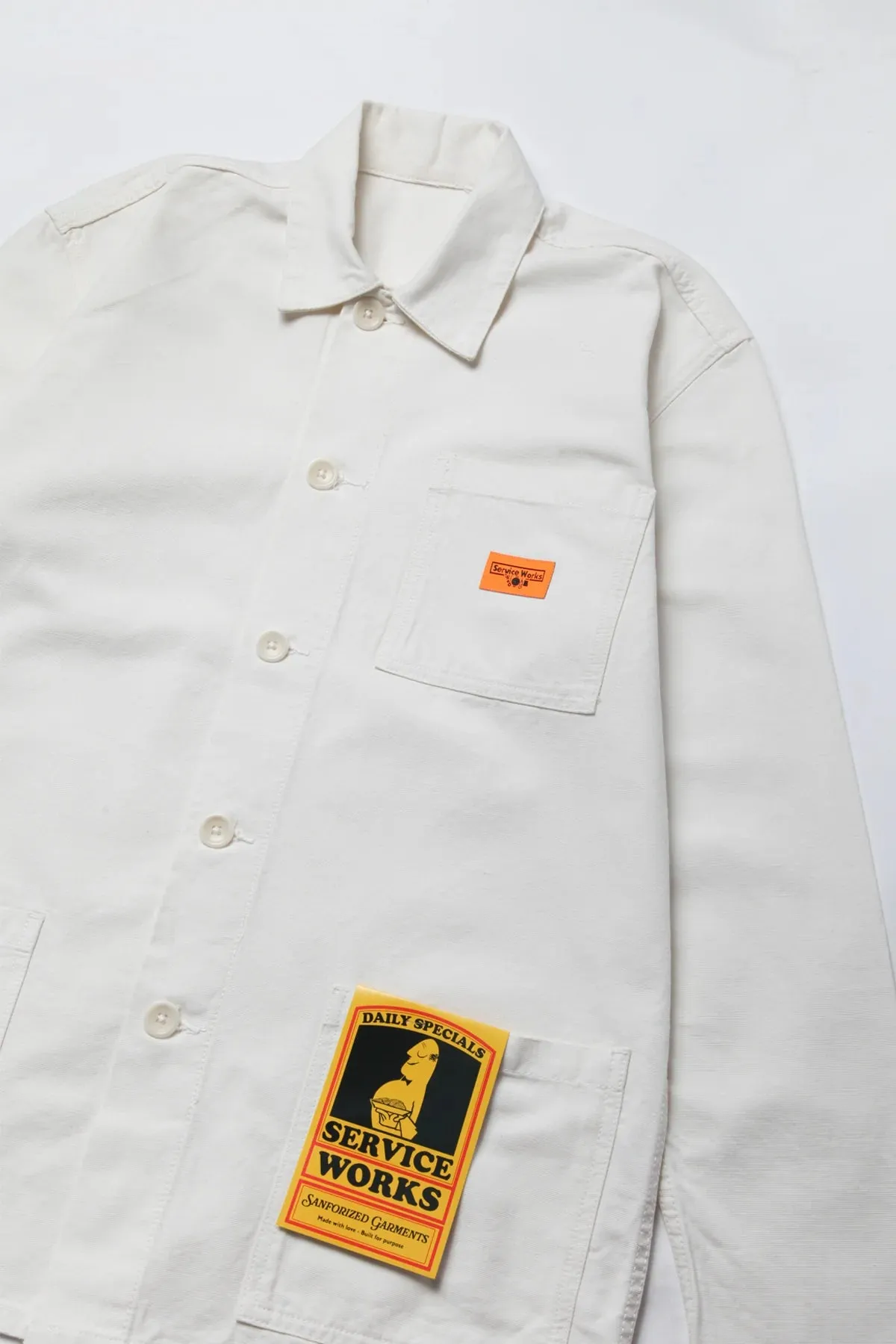 Service Works Off White Canvas Coverall Jacket