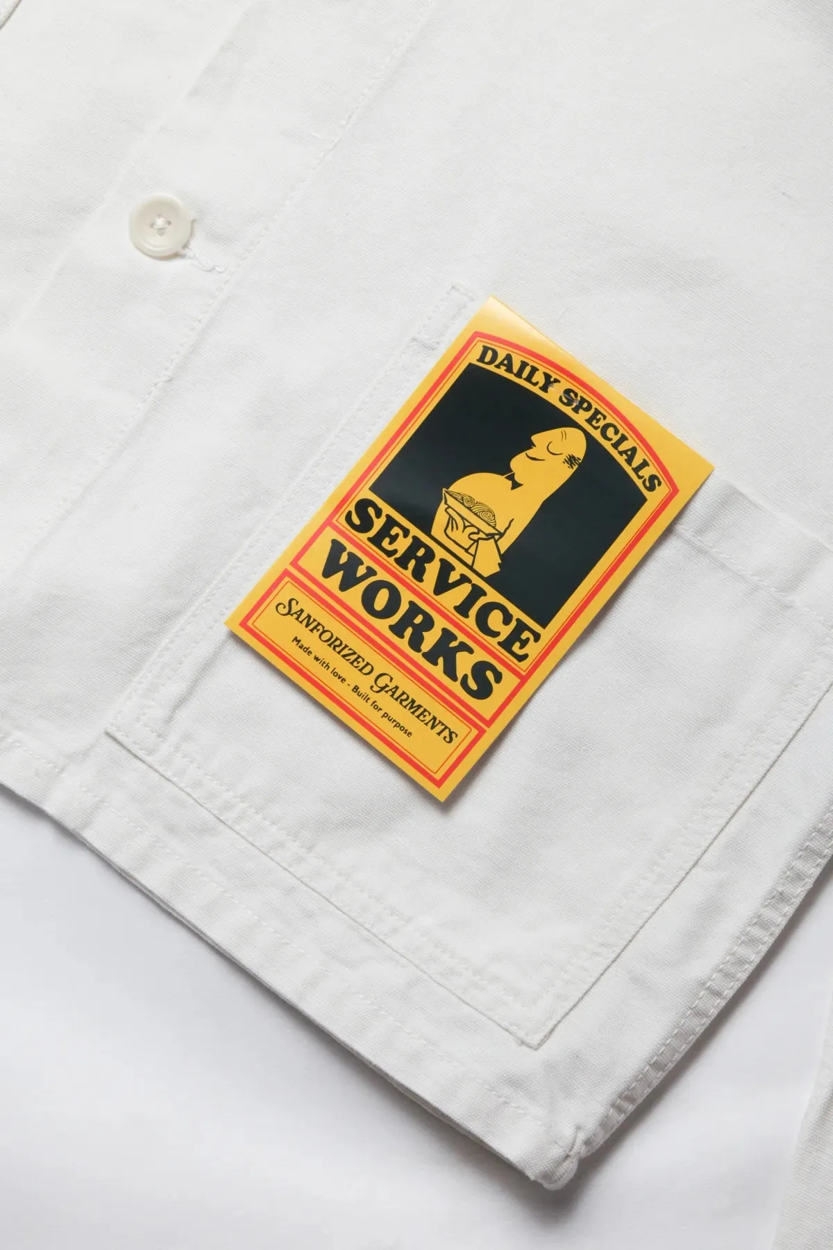 Service Works Off White Canvas Coverall Jacket