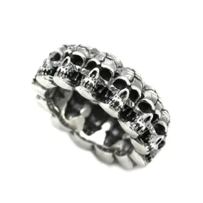 Skull Men's Huge Engagement Ring Silver 925